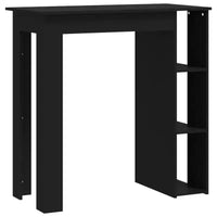 vidaXL Bar Table with Shelf Engineered Wood Dining Kitchen High Tall Wall Room