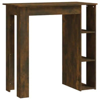 vidaXL Table de bar avec étagère Bois d'ingénierie Salle à manger Cuisine Haute Haute Murale Pièce