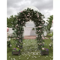 Arche de jardin solide en métal avec jardinière surélevée, pergola haute d'extérieur pour plantes grimpantes, mariages, fêtes, décoration de jardin, support pour vignes