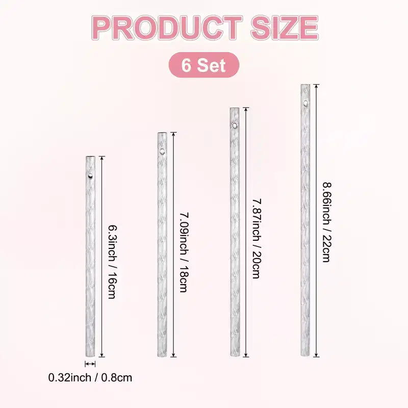 Unique Bargains Carillon à vent d'extérieur DIY durable en aluminium, 4 tailles