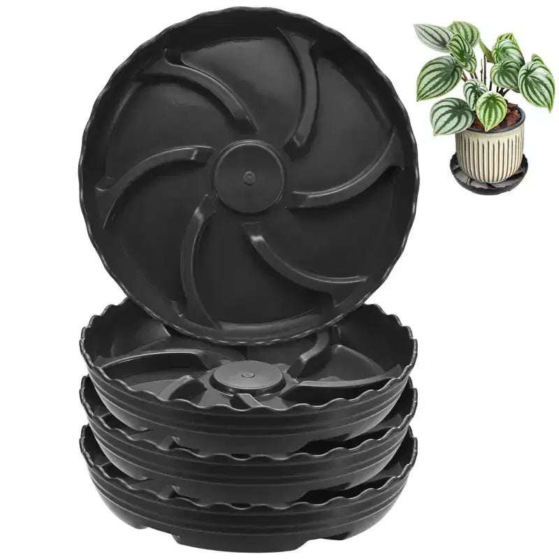 Soucoupes de plantes de protection de drainage d'eau intérieures et extérieures Unique Bargains 4 pièces