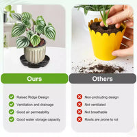 Soucoupes de plantes de protection de drainage d'eau intérieures et extérieures Unique Bargains 4 pièces