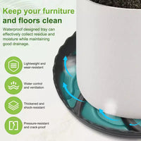 Soucoupes de plantes de protection de drainage d'eau intérieures et extérieures Unique Bargains 4 pièces
