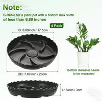 Soucoupes de plantes de protection de drainage d'eau intérieures et extérieures Unique Bargains 4 pièces