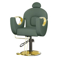 Fauteuil de barbier professionnel inclinable Garvee, chaise de salon de beauté pour barbier et domicile, fauteuil de salon pivotant à 30° pour coiffeur
