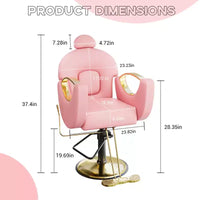 Fauteuil de barbier professionnel inclinable Garvee, chaise de salon de beauté pour barbier et domicile, fauteuil de salon pivotant à 30° pour coiffeur