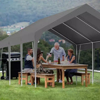 Carport canopy 10'x20' robuste, garage portable amélioré, très grand carport canopy pour voiture