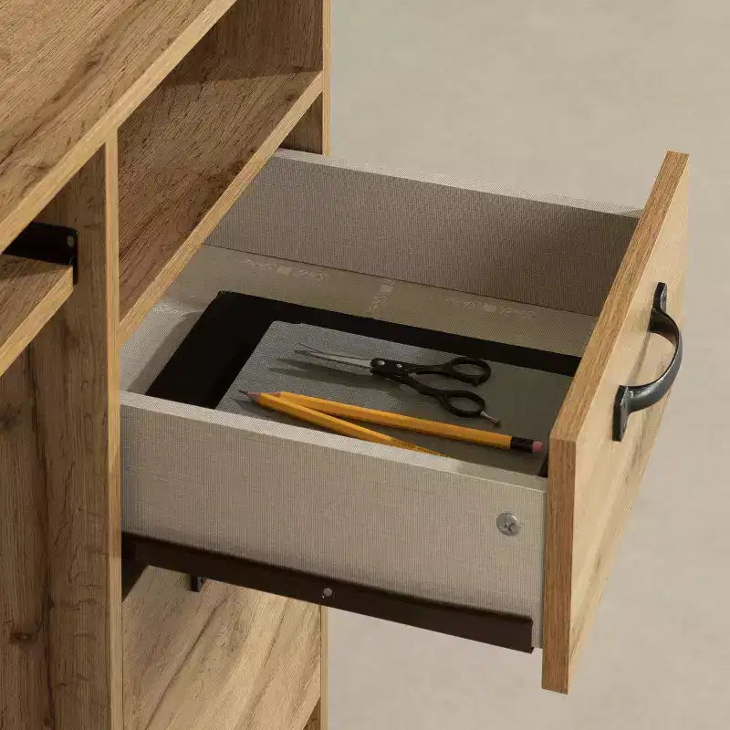 Bureaux pour enfants HomeStock avec étagère de rangement ouverte