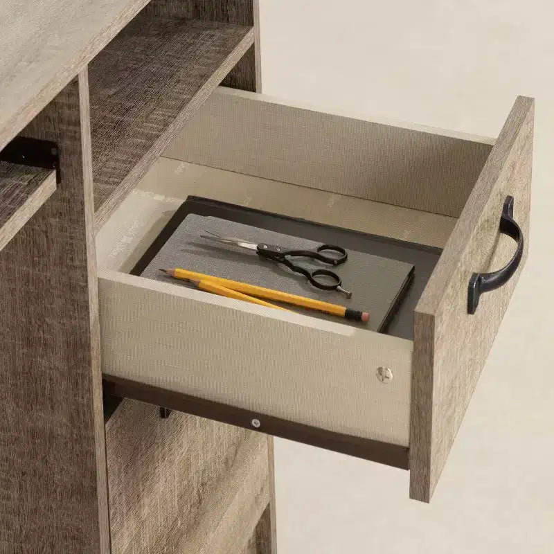 Bureaux pour enfants HomeStock avec étagère de rangement ouverte