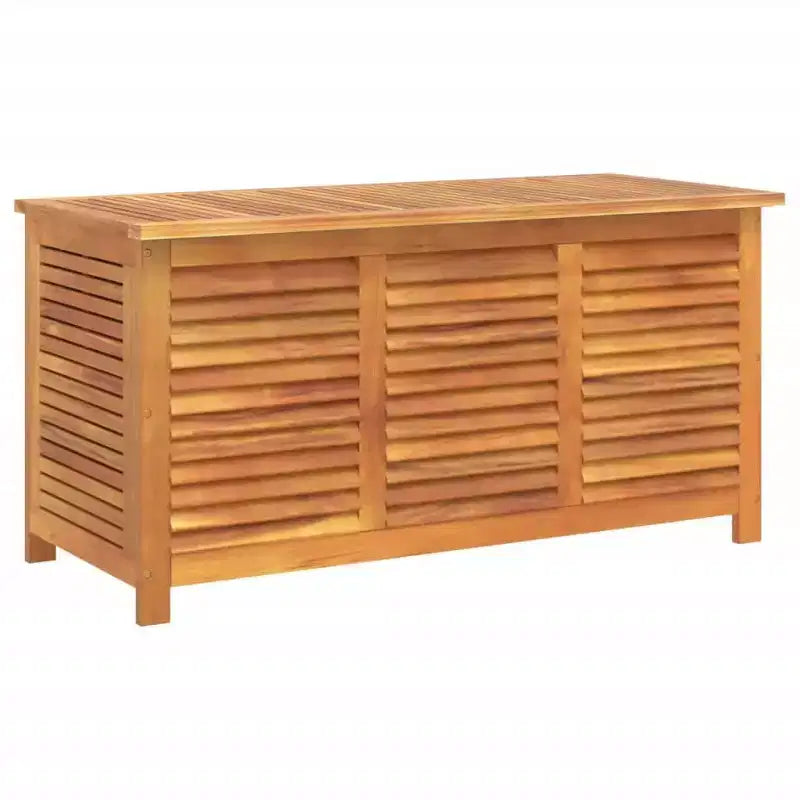 vidaXL Coffre de rangement de jardin avec persienne Meuble d'extérieur Bois d'acacia massif