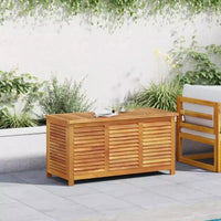 vidaXL Coffre de rangement de jardin avec persienne Meuble d'extérieur Bois d'acacia massif