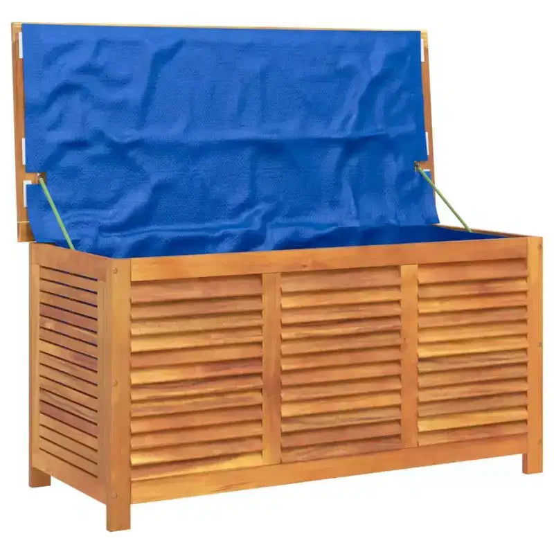 vidaXL Coffre de rangement de jardin avec persienne Meuble d'extérieur Bois d'acacia massif