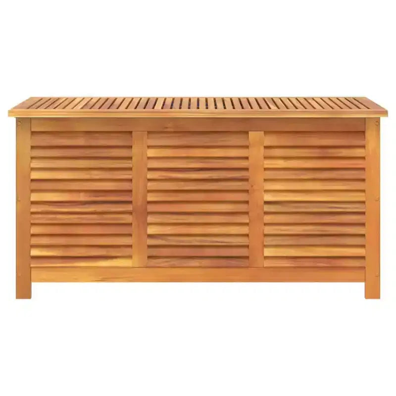 vidaXL Coffre de rangement de jardin avec persienne Meuble d'extérieur Bois d'acacia massif