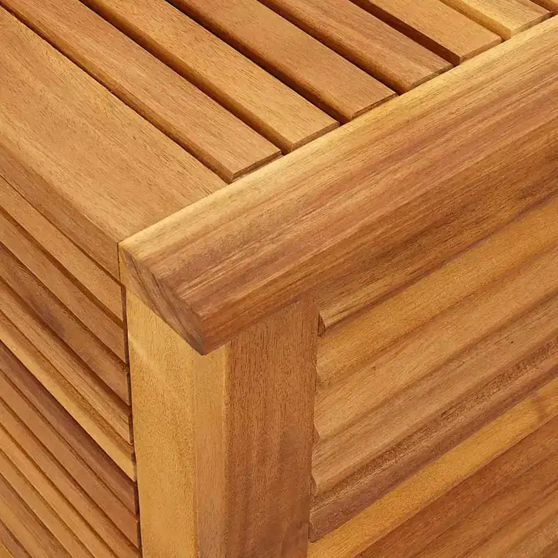 vidaXL Coffre de rangement de jardin avec persienne Meuble d'extérieur Bois d'acacia massif