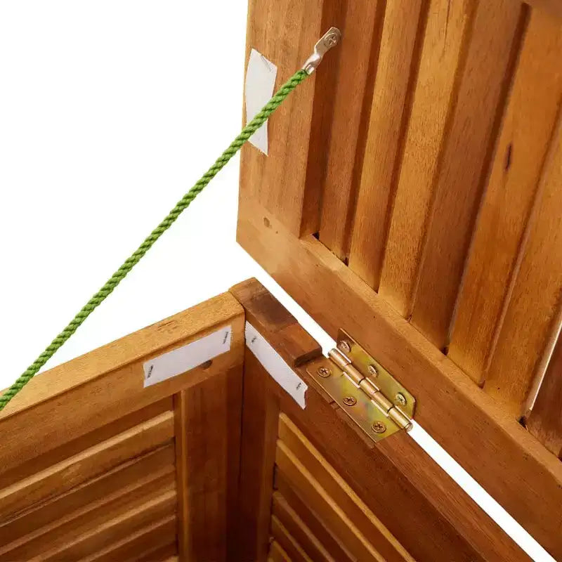 vidaXL Coffre de rangement de jardin avec persienne Meuble d'extérieur Bois d'acacia massif
