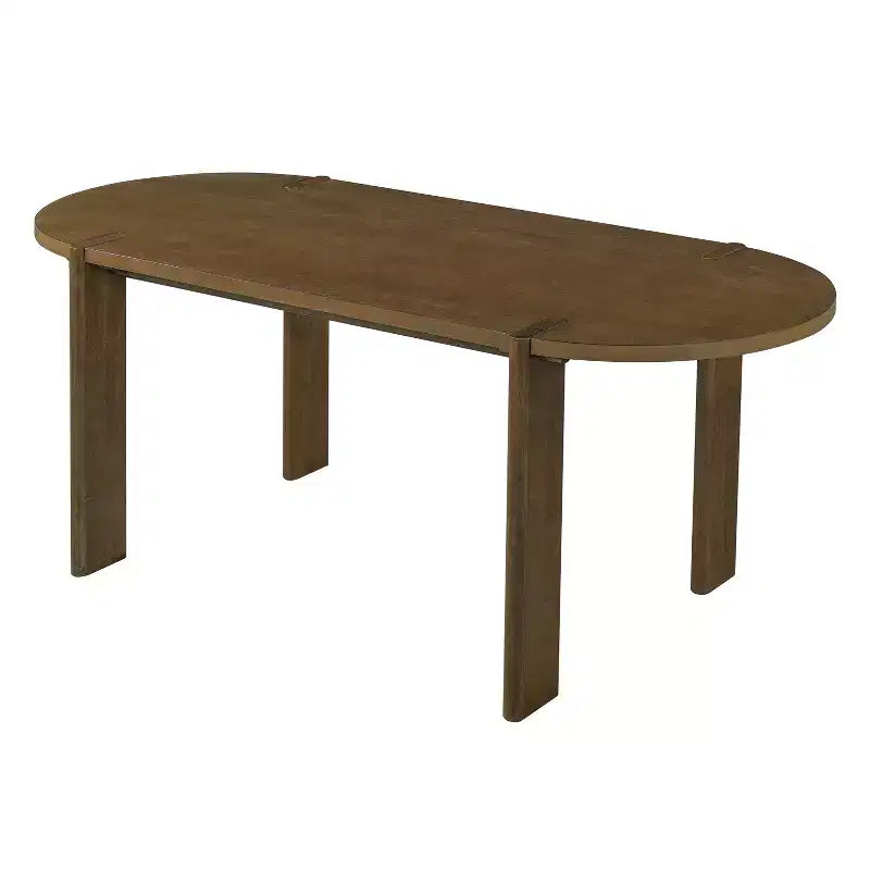 Ensemble de salle à manger 7 pièces moderne Christopher Knight Home Thiago en hévéa avec dossier incurvé et table ovale
