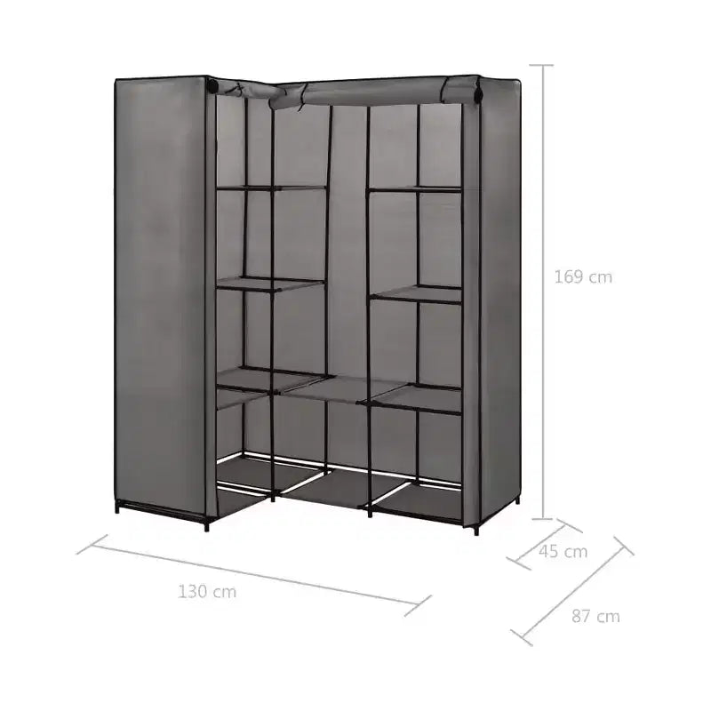 Penderie d'angle vidaXL, penderie de chambre autoportante, portant à vêtements