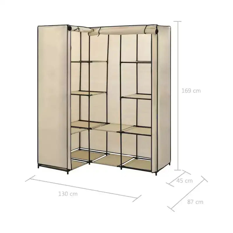 Penderie d'angle vidaXL, penderie de chambre autoportante, portant à vêtements