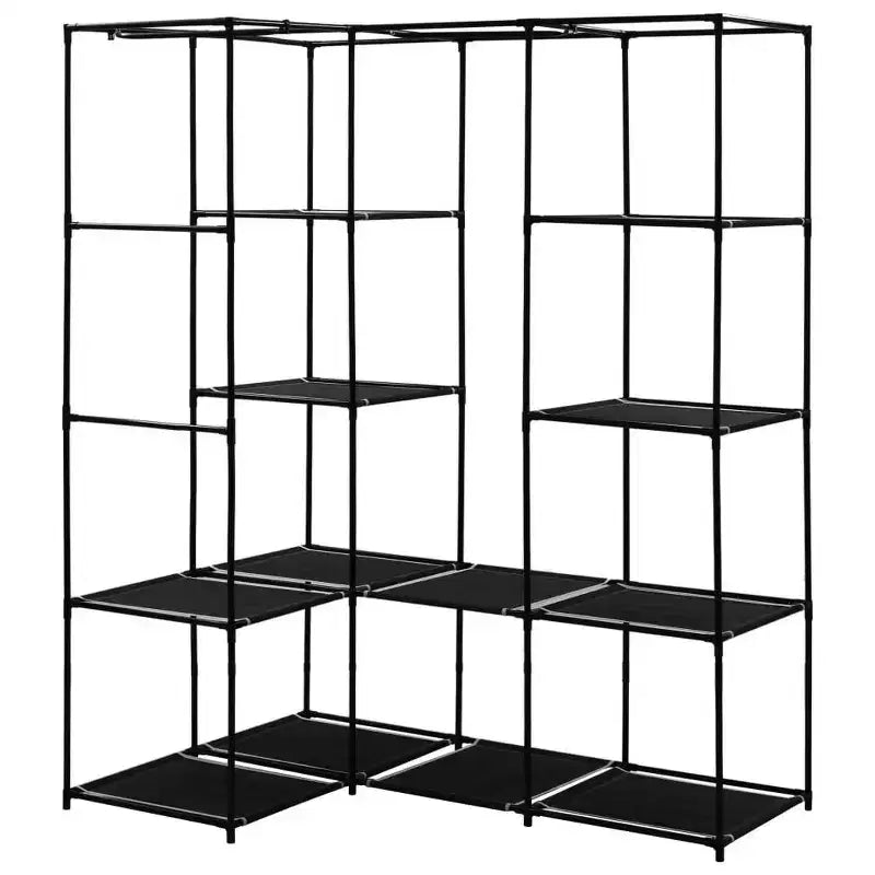 Penderie d'angle vidaXL, penderie de chambre autoportante, portant à vêtements
