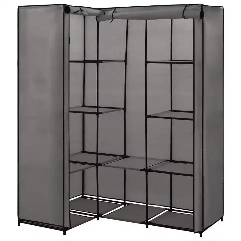 Penderie d'angle vidaXL, penderie de chambre autoportante, portant à vêtements