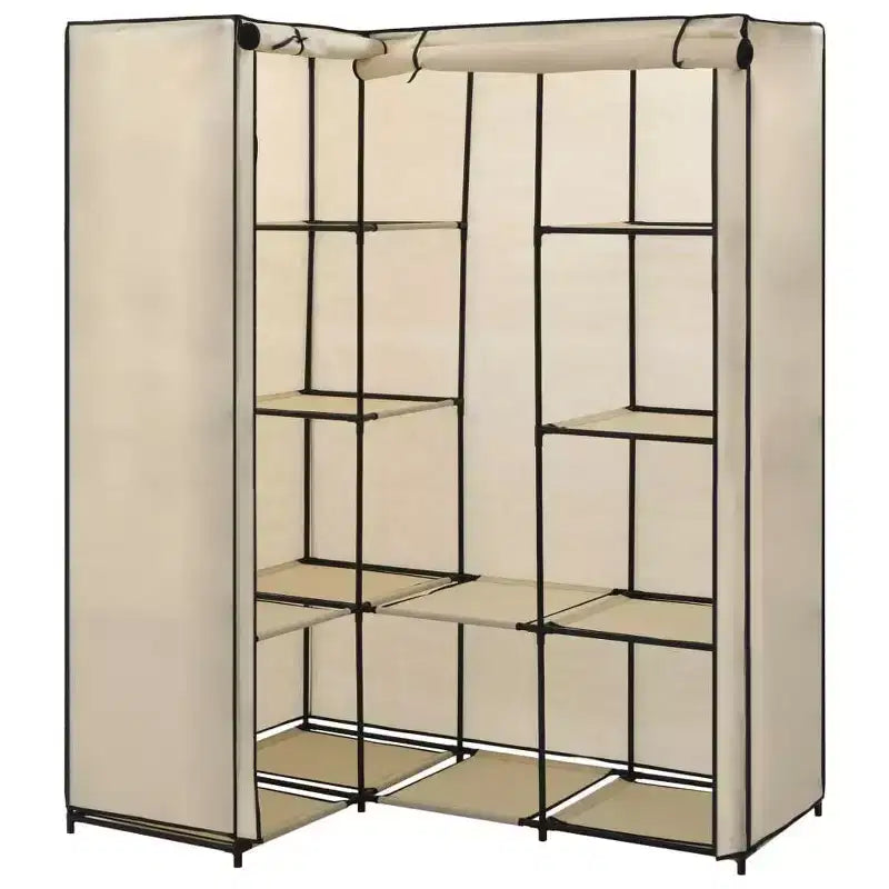 Penderie d'angle vidaXL, penderie de chambre autoportante, portant à vêtements