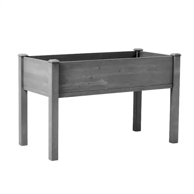Grand carré potager surélevé avec pieds, 48 L x 24 l x 30 H, en bois massif