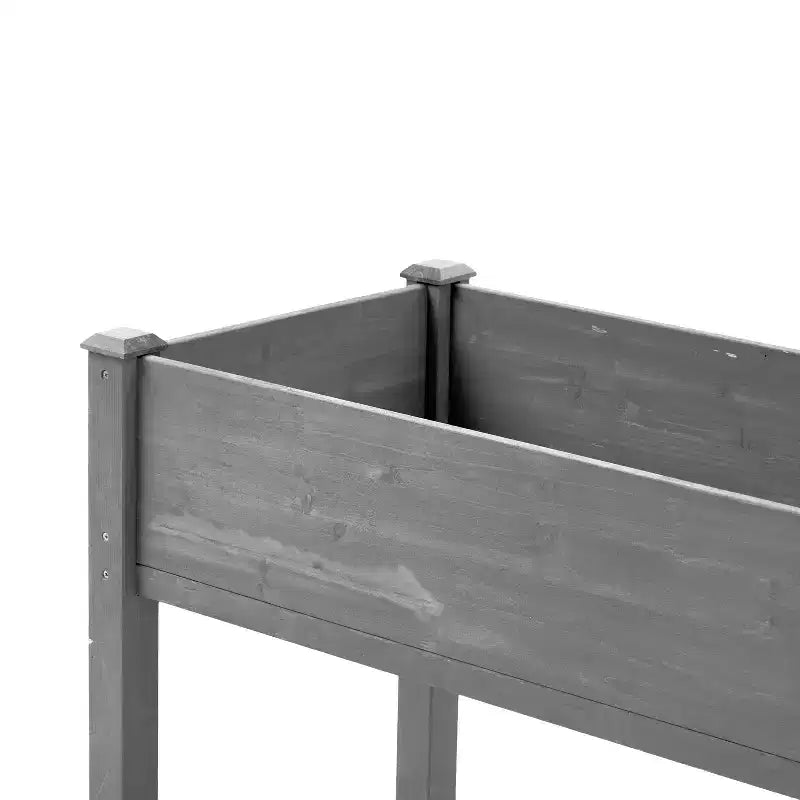 Grand carré potager surélevé avec pieds, 48 L x 24 l x 30 H, en bois massif