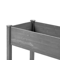 Grand carré potager surélevé avec pieds, 48 L x 24 l x 30 H, en bois massif