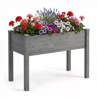 Grand carré potager surélevé avec pieds, 48 L x 24 l x 30 H, en bois massif