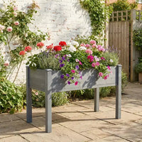 Grand carré potager surélevé avec pieds, 48 L x 24 l x 30 H, en bois massif
