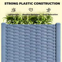 Carre de jardin sureleve en plastique bleu avec trous de drainage pour interieur/extérieur, 47,2x15,7x14,6 pouces