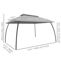 Auvent gazebo d'extérieur, gazebo de patio, avec filet, toit aere