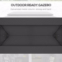 Auvent gazebo d'extérieur, gazebo de patio, avec filet, toit aere