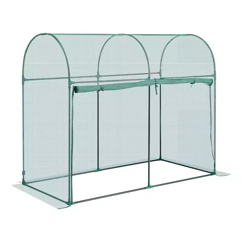 Cage de protection pour cultures, 1,8 x 0,9 x 1,5 m, tente de protection pour plantes avec porte zippée, cage haute résistante au vent, facile à installer