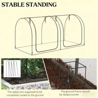 Tente de protection pour plantes, cage de protection pour cultures avec deux portes zippées, sac de rangement et piquets de fixation, pour jardin, cour, pelouse