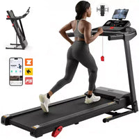 Tapis de marche 4 en 1 avec inclinaison de 12 %, tapis roulant portable, tapis roulant pliable pour la maison et le bureau, tapis roulant silencieux de 3,5 CV