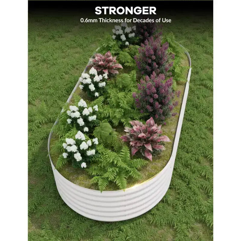 Bacs de jardin surélevés en acier galvanisé, résistants à la rouille, montage facile, pour légumes/fleurs d'extérieur, beiges, lot de 2, disponibles en plusieurs tailles