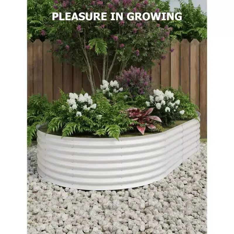 Bacs de jardin surélevés en acier galvanisé, résistants à la rouille, montage facile, pour légumes/fleurs d'extérieur, beiges, lot de 2, disponibles en plusieurs tailles