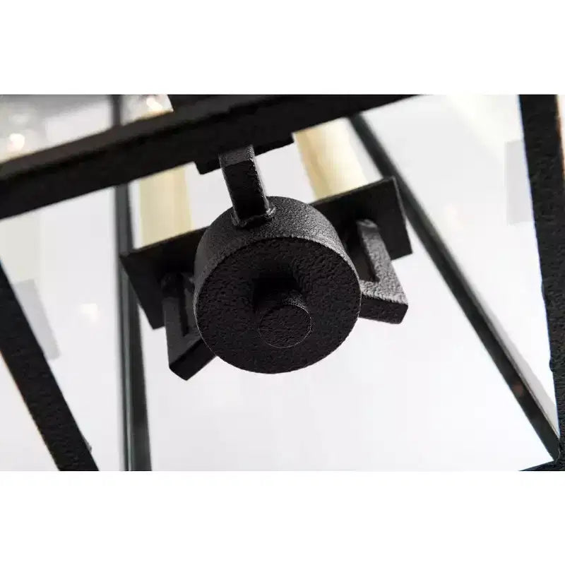 Beckham Suspension d'extérieur 3 lumières - 6 pouces de large par 21,25 pouces de haut - finition fer forge