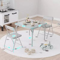 Ensemble table et chaises pliantes pour enfants, mobilier d'activités portable, cadre métallique, pour salle de classe