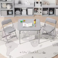 Ensemble table et chaises pliantes pour enfants, mobilier d'activités portable, cadre métallique, pour salle de classe