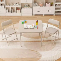 Ensemble table et chaises pliantes pour enfants, mobilier d'activités portable, cadre métallique, pour salle de classe