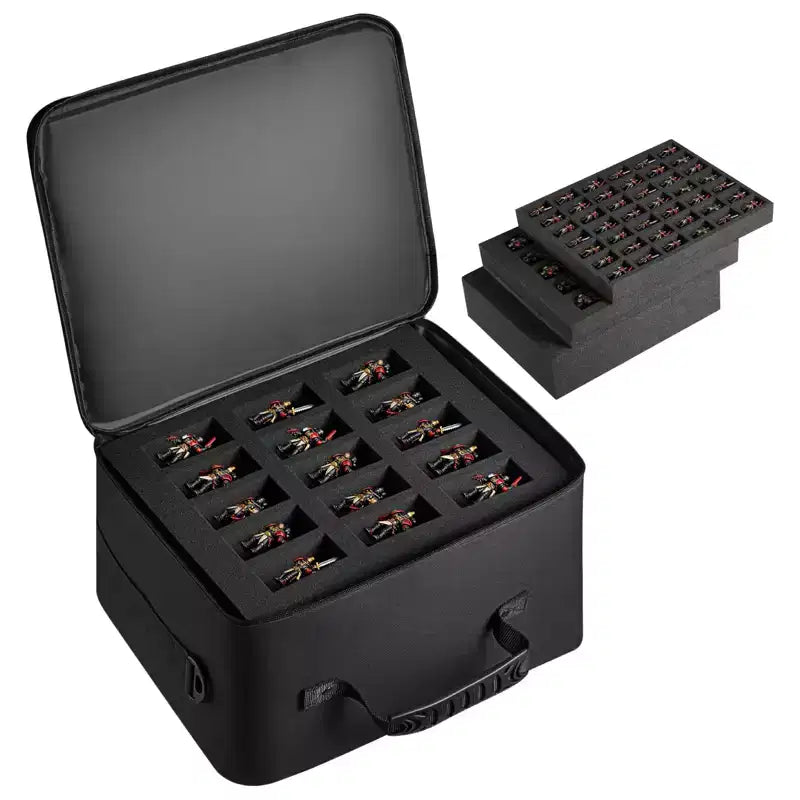 Sac de transport VEVOR miniature pour figurines, compatible avec les modèles à l'échelle 1:500-1:750, sac de transport miniature avec bandoulière (miniatures non incluses), noir