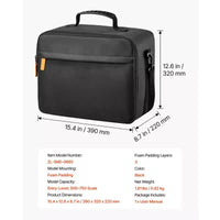 Sac de transport VEVOR miniature pour figurines, compatible avec les modèles à l'échelle 1:500-1:750, sac de transport miniature avec bandoulière (miniatures non incluses), noir