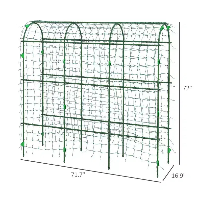Treillis arche métallique en A pour plantes grimpantes extérieures avec filet de grimpe