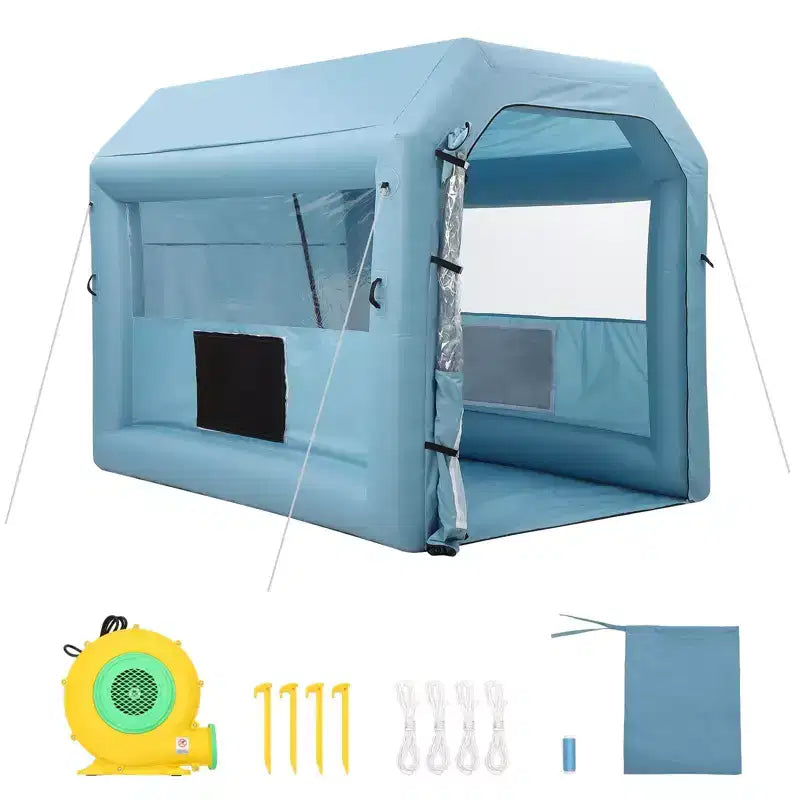 Cabine de peinture gonflable - Tente de pulvérisation portable avec filtration HEPA à 3 couches, souffleur de 480 W, tissu Oxford 210D pour voiture et meubles