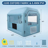 Cabine de peinture gonflable - Tente de pulvérisation portable avec filtration HEPA à 3 couches, souffleur de 480 W, tissu Oxford 210D pour voiture et meubles