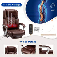 Chaise de bureau de direction chauffante et massante EROMMY