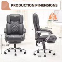 Chaise de bureau de direction chauffante et massante EROMMY