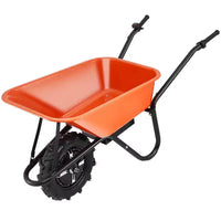 Brouette electrique, 500W, capacite de charge 4 pi³, capacite 330 lb, avec poignee metallique et roues à chenilles 16 pour pelouse et ferme